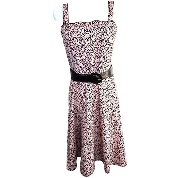 Womens misses M medium dress sz 8 padded lined sleeveless with or with out belt - Picture 1 of 8